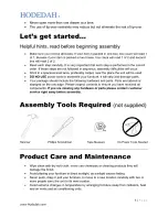 Preview for 3 page of Hodedah HI4011 Assembly Instructions Manual