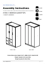 Hodedah HID8020-G(MOP-SP) Assembly Instructions Manual preview