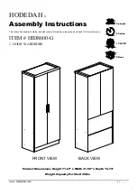 Hodedah HID8600-G Assembly Instructions Manual preview