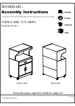 Preview for 1 page of Hodedah HIK 72-T Assembly Instructions Manual