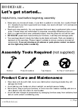 Preview for 3 page of Hodedah HIK 72-T Assembly Instructions Manual