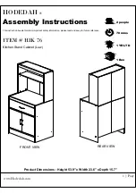 Preview for 1 page of Hodedah HIK 76 Assembly Instructions Manual