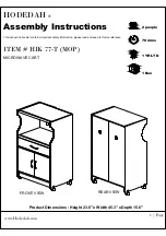 Hodedah HIK 77-T (MOP) Assembly Instructions Manual preview