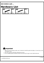 Preview for 5 page of Hodedah HIK 96-T (MOP) Assembly Instructions Manual