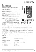 Preview for 9 page of HOGERT HT1E602 User Manual