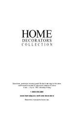 Preview for 8 page of Home Decorators Collection 1000 639 096 Use And Care Manual