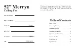 Preview for 4 page of Home Decorators Collection Merryn Owner'S Manual