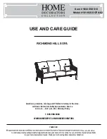 Home Decorators 181-935-SOFA-V2 Use And Care Manual preview