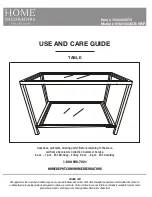 Preview for 1 page of Home Decorators V183100XXB-W5P Use And Care Manual