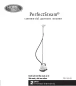 Preview for 2 page of Home Touch PerfectSteam PS-250-CA Instruction Manual And  Warranty Information