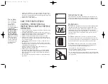 Preview for 3 page of HoMedics DESTRESS MMP-200TL Instruction Manual And  Warranty Information