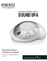 Preview for 9 page of HoMedics SOUND SPA Instruction Manual