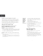 Preview for 2 page of HoMedics SS-5010 Instruction Manual And Warranty