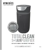 HoMedics TOTAL CLEAN AP-T20 Instruction Manual And  Warranty Information preview