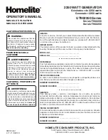 Preview for 60 page of Homelite UT902250 Series Operator'S Manual