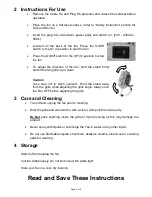 Preview for 5 page of Homemaker HEG10 User Manual