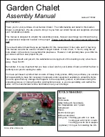 Preview for 2 page of HomePlace Structures Garden Chalet Assembly Manual