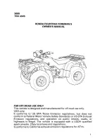 Preview for 3 page of Honda 2000 TRX450S Fourtrax Foreman S Owner'S Manual