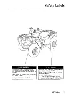 Preview for 16 page of Honda 2006 TRX500TM Fourtrax Foreman Owner'S Manual