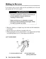 Preview for 79 page of Honda 2006 TRX500TM Fourtrax Foreman Owner'S Manual