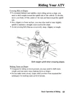 Preview for 92 page of Honda 2006 TRX500TM Fourtrax Foreman Owner'S Manual