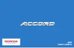 Honda Accord 2018 Owner'S Manual preview