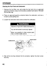 Preview for 46 page of Honda FG400 Owner'S Manual