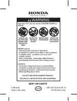 Preview for 291 page of Honda FourTrax Foreman Rubicon TRX500FA5 2019 Owner'S Manual