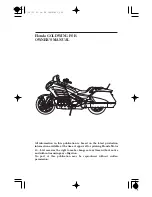 Preview for 3 page of Honda Goldwing F6B Owner'S Manual