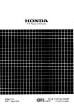 Preview for 69 page of Honda GX360 Owner'S Manual