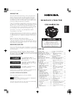 Preview for 20 page of Honda GXV340 Owner'S Manual