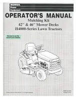 Preview for 1 page of Honda H4000 Series Operator'S Manual