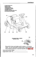 Preview for 15 page of Honda HARMONY H1011HS Owner'S Manual