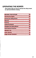 Preview for 29 page of Honda HARMONY H1011HS Owner'S Manual