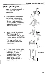 Preview for 31 page of Honda HARMONY H1011HS Owner'S Manual