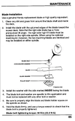 Preview for 87 page of Honda Harmony H2013SDA Owner'S Manual