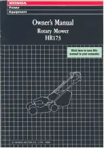 Honda HR173 Owner'S Manual preview