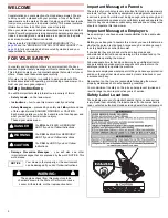 Preview for 2 page of Honda HRC216HXA Owner'S Manual