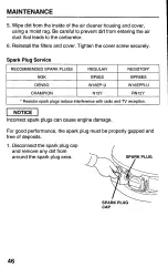 Preview for 48 page of Honda HRM195PA Owner'S Manual