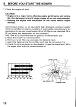 Preview for 14 page of Honda HRS21 Owner'S Manual