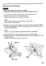 Preview for 33 page of Honda HRS21 Owner'S Manual