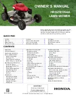 Honda HRS216VKAA Owner'S Manual preview