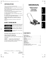 Honda HRS536SDE Owner'S Manual preview