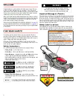 Preview for 2 page of Honda HRX217AA Owner'S Manual