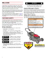 Preview for 2 page of Honda HRX217HYAA Owner'S Manual