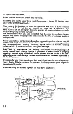 Preview for 20 page of Honda HT-R3009 Owner'S Manual