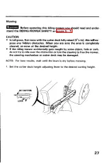 Preview for 29 page of Honda HT-R3009 Owner'S Manual