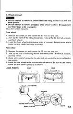 Preview for 45 page of Honda HT-R3009 Owner'S Manual