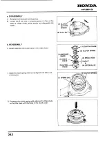 Preview for 242 page of Honda HT3813 Service Manual