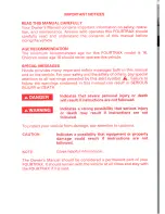 Preview for 2 page of Honda TRX350FE fourtrax 350 4x4 ES Owner'S Manual